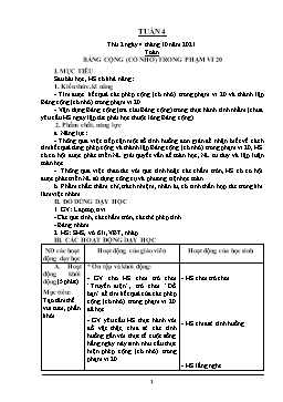 Kế hoạch bài dạy Lớp 2 - Tuần 4 - Năm học 2021-2022 - Nguyễn Thị Anh
