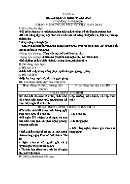 Kế hoạch bài dạy Lớp 2 - Tuần 7 - Năm học 2021-2022 - Nguyễn Thị Hồng