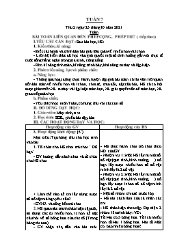 Kế hoạch bài dạy Lớp 2 - Tuần 7 - Năm học 2021-2022 - Văn Thị Hồng Châu
