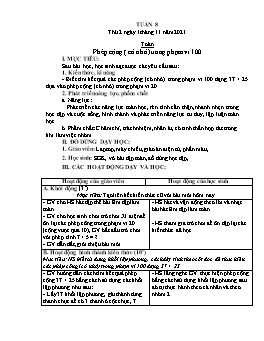 Kế hoạch bài dạy Lớp 2 - Tuần 8 - Năm học 2021-2022 - Nguyễn Thị Anh