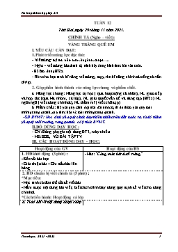 Kế hoạch bài dạy Lớp 3 - Tuần 12 - Năm học 2021-2022 - Nguyễn Thị Ánh Tuyết