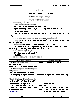 Kế hoạch bài dạy Lớp 3 - Tuần 12 - Năm học 2021-2022 - Nguyễn Thị Hồng Nhung