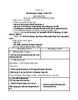 Kế hoạch bài dạy Lớp 3 - Tuần 13 - Năm học 2021-2022 - Nguyễn Thị Ái Như