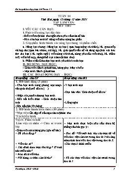 Kế hoạch bài dạy Lớp 3 - Tuần 14 - Năm học 2021-2022 - Nguyễn Thị Ánh Tuyết