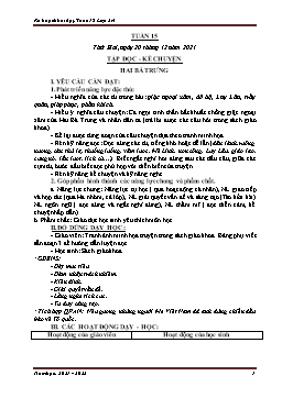Kế hoạch bài dạy Lớp 3 - Tuần 15 - Năm học 2021-2022 - Nguyễn Thị Ánh Tuyết