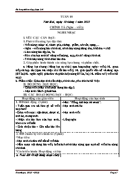 Kế hoạch bài dạy Lớp 3 - Tuần 18 - Năm học 2021-2022 - Nguyễn Thị Ánh Tuyết