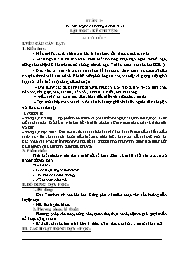 Kế hoạch bài dạy Lớp 3 - Tuần 2 - Năm học 2021-2022 - Nguyễn Thị Ái Như