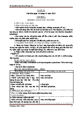 Kế hoạch bài dạy Lớp 3 - Tuần 20 - Năm học 2021-2022 - Nguyễn Thị Ánh Tuyết