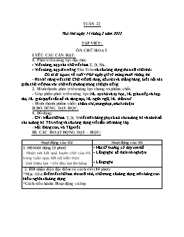 Kế hoạch bài dạy Lớp 3 - Tuần 22 - Năm học 2021-2022 - Nguyễn Thị Hồng