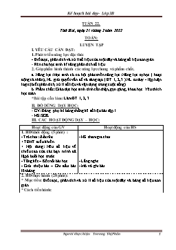 Kế hoạch bài dạy Lớp 3 - Tuần 22 - Năm học 2021-2022 - Trương Thị Phấn