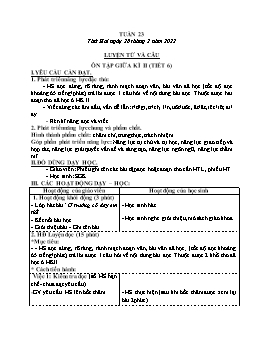 Kế hoạch bài dạy Lớp 3 - Tuần 23 - Năm học 2021-2022 - Nguyễn Thị Ái Như