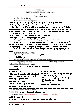 Kế hoạch bài dạy Lớp 3 - Tuần 24 - Năm học 2021-2022 - Nguyễn Thị Ánh Tuyết