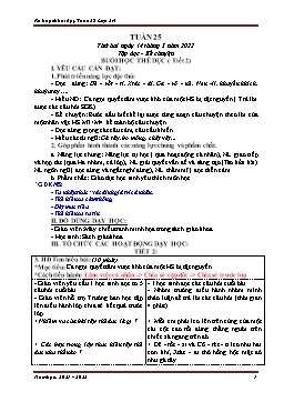 Kế hoạch bài dạy Lớp 3 - Tuần 25 - Năm học 2021-2022 - Nguyễn Thị Ánh Tuyết