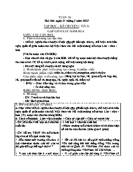 Kế hoạch bài dạy Lớp 3 - Tuần 26 - Năm học 2021-2022 - Nguyễn Thị Hồng Nhung