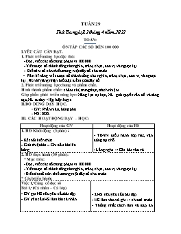 Kế hoạch bài dạy Lớp 3 - Tuần 29 - Năm học 2021-2022 - Nguyễn Thị Ái Như