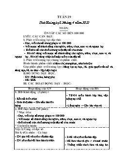 Kế hoạch bài dạy Lớp 3 - Tuần 29 - Năm học 2021-2022 - Nguyễn Thị Hồng