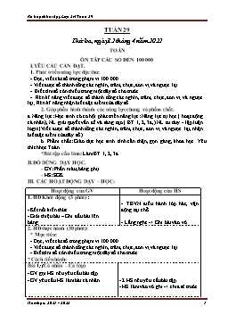 Kế hoạch bài dạy Lớp 3 - Tuần 29 - Năm học 2021-2022 - Nguyễn Thị Ánh Tuyết