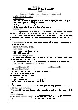 Kế hoạch bài dạy Lớp 3 - Tuần 3 - Năm học 2021-2022 - Nguyễn Thị Hồng
