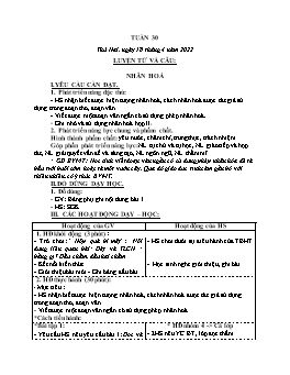 Kế hoạch bài dạy Lớp 3 - Tuần 30 - Năm học 2021-2022 - Nguyễn Thị Hồng Nhung
