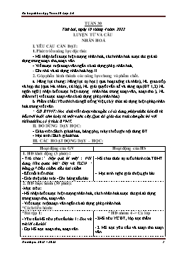 Kế hoạch bài dạy Lớp 3 - Tuần 30 - Năm học 2021-2022 - Nguyễn Thị Ánh Tuyết