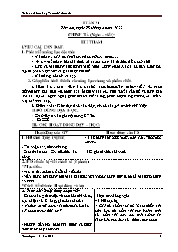 Kế hoạch bài dạy Lớp 3 - Tuần 31 - Năm học 2021-2022 - Nguyễn Thị Ánh Tuyết