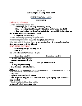 Kế hoạch bài dạy Lớp 3 - Tuần 31 - Năm học 2021-2022 - Nguyễn Thị Ái Như