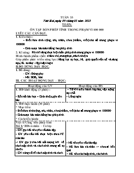 Kế hoạch bài dạy Lớp 3 - Tuần 33 - Năm học 2021-2022 - Nguyễn Thị Hồng Nhung