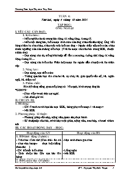 Kế hoạch bài dạy Lớp 3 - Tuần 4 - Năm học 2021-2022 - Nguyễn Thị Ánh Tuyết