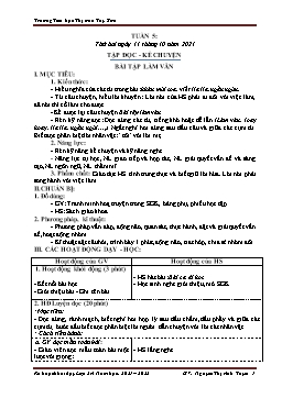 Kế hoạch bài dạy Lớp 3 - Tuần 5 - Năm học 2021-2022 - Nguyễn Thị Ánh Tuyết