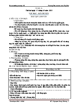 Kế hoạch bài dạy Lớp 3 - Tuần 5 - Năm học 2021-2022 - Nguyễn Thị Hồng Nhung