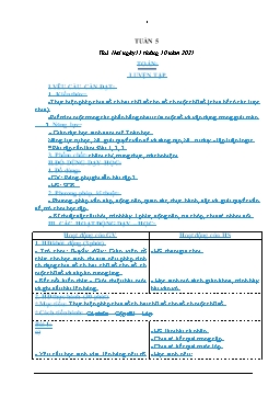 Kế hoạch bài dạy Lớp 3 - Tuần 6 - Năm học 2021-2022 - Nguyễn Thị Ái Như