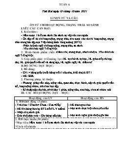 Kế hoạch bài dạy Lớp 3 - Tuần 6 - Năm học 2021-2022 - Nguyễn Thị Hồng