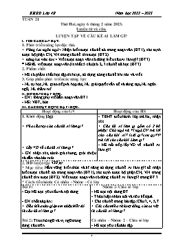 Kế hoạch bài dạy Lớp 4 (CV2345) - Tuần 21 - Năm học 2022-2023 - Phan Thị Hồng Vân