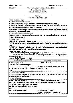 Kế hoạch bài dạy Lớp 4 (CV2345) - Tuần 7 - Năm học 2022-2023 - Phan Thị Hồng Vân