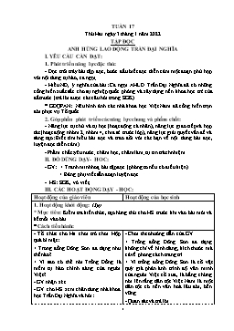 Kế hoạch bài dạy Lớp 4 - Tuần 17 - Năm học 2021-2022 - Nguyễn Thị Mai Liễu