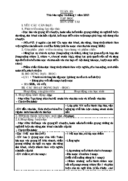 Kế hoạch bài dạy Lớp 4 - Tuần 19 - Năm học 2022-2023 - Trương Thị Phấn