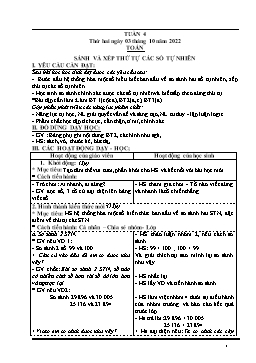 Kế hoạch bài dạy Lớp 4 - Tuần 4 - Năm học 2022-2023 - Phạm Thị Thúy Tình
