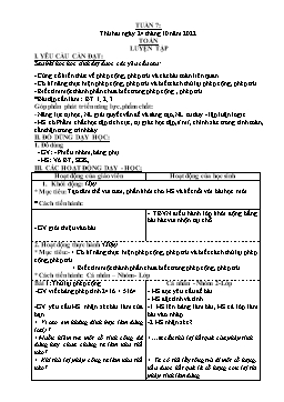 Kế hoạch bài dạy Lớp 4 - Tuần 7 - Năm học 2022-2023 - Trương Thị Phấn