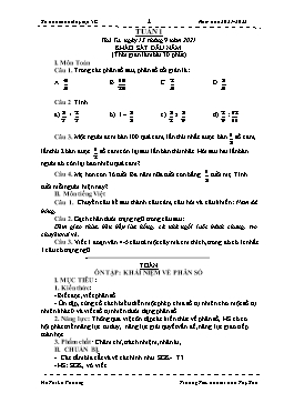 Kế hoạch bài dạy Lớp 5 - Tuần 1 - Năm học 2021-2022 - Hồ Thị Lệ Phương