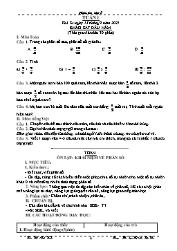 Kế hoạch bài dạy Lớp 5 - Tuần 1 - Năm học 2021-2022 - Trần Thị Nhật Bích