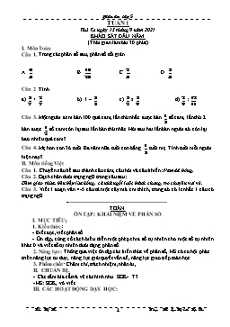 Kế hoạch bài dạy Lớp 5 - Tuần 1 - Năm học 2021-2022 - Trần Thị Thu