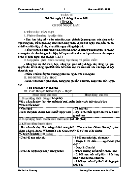 Kế hoạch bài dạy Lớp 5 - Tuần 10 - Năm học 2021-2022 - Hồ Thị Lệ Phương