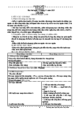 Kế hoạch bài dạy Lớp 5 - Tuần 10 - Năm học 2021-2022 - Trần Thị Thu