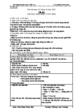 Kế hoạch bài dạy Lớp 5 - Tuần 10 - Năm học 2022-2023 - Phan Minh Đức