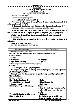 Kế hoạch bài dạy Lớp 5 - Tuần 11 - Năm học 2021-2022 - Trần Thị Nhật Bích