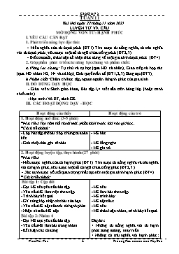 Kế hoạch bài dạy Lớp 5 - Tuần 11 - Năm học 2021-2022 - Trần Thị Thu