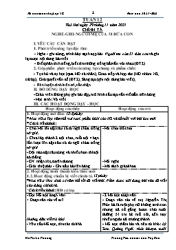 Kế hoạch bài dạy Lớp 5 - Tuần 12 - Năm học 2021-2022 - Hồ Thị Lệ Phương