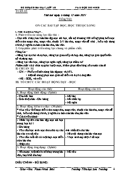 Kế hoạch bài dạy Lớp 5 - Tuần 13 - Năm học 2021-2022 - Phan Minh Đức