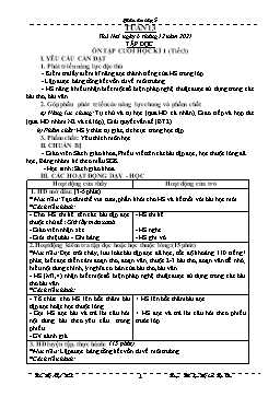Kế hoạch bài dạy Lớp 5 - Tuần 13 - Năm học 2021-2022 - Trần Thị Nhật Bích