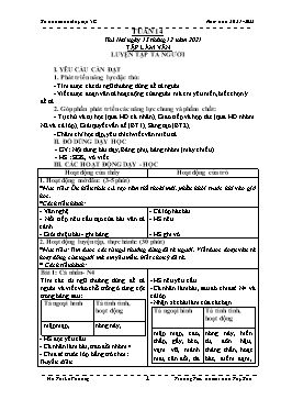 Kế hoạch bài dạy Lớp 5 - Tuần 14 - Năm học 2021-2022 - Hồ Thị Lệ Phương